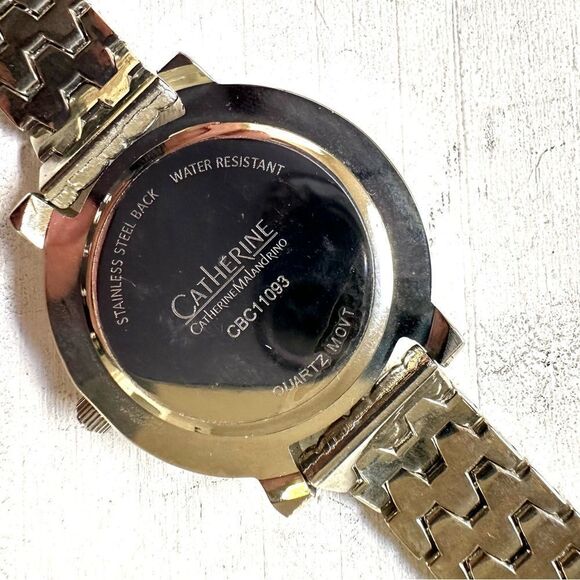 Catherine Malandrino silver tone bling rhinestone watch - Picture 6 of 9